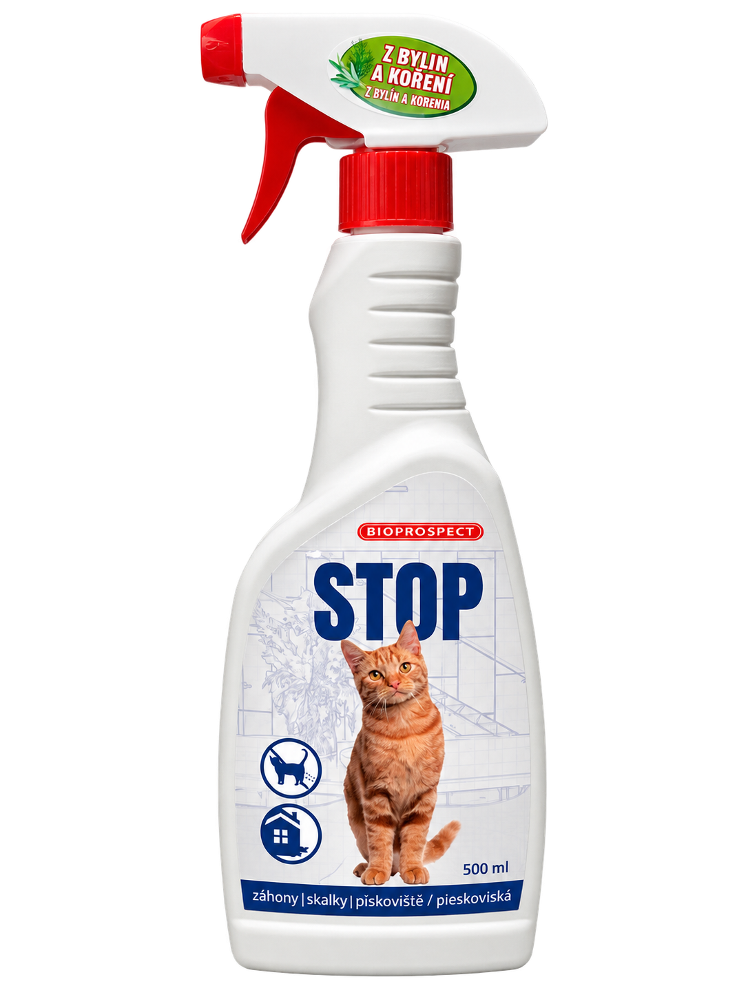 STOP KOČKÁM - pachový odpuzovač koček 500 ml.