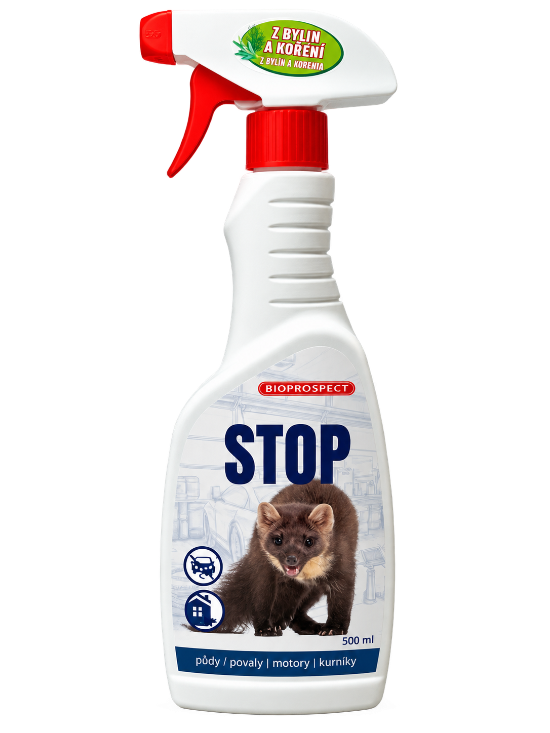 STOP KUNÁM - pachový odpuzovač kun 500 ml. 