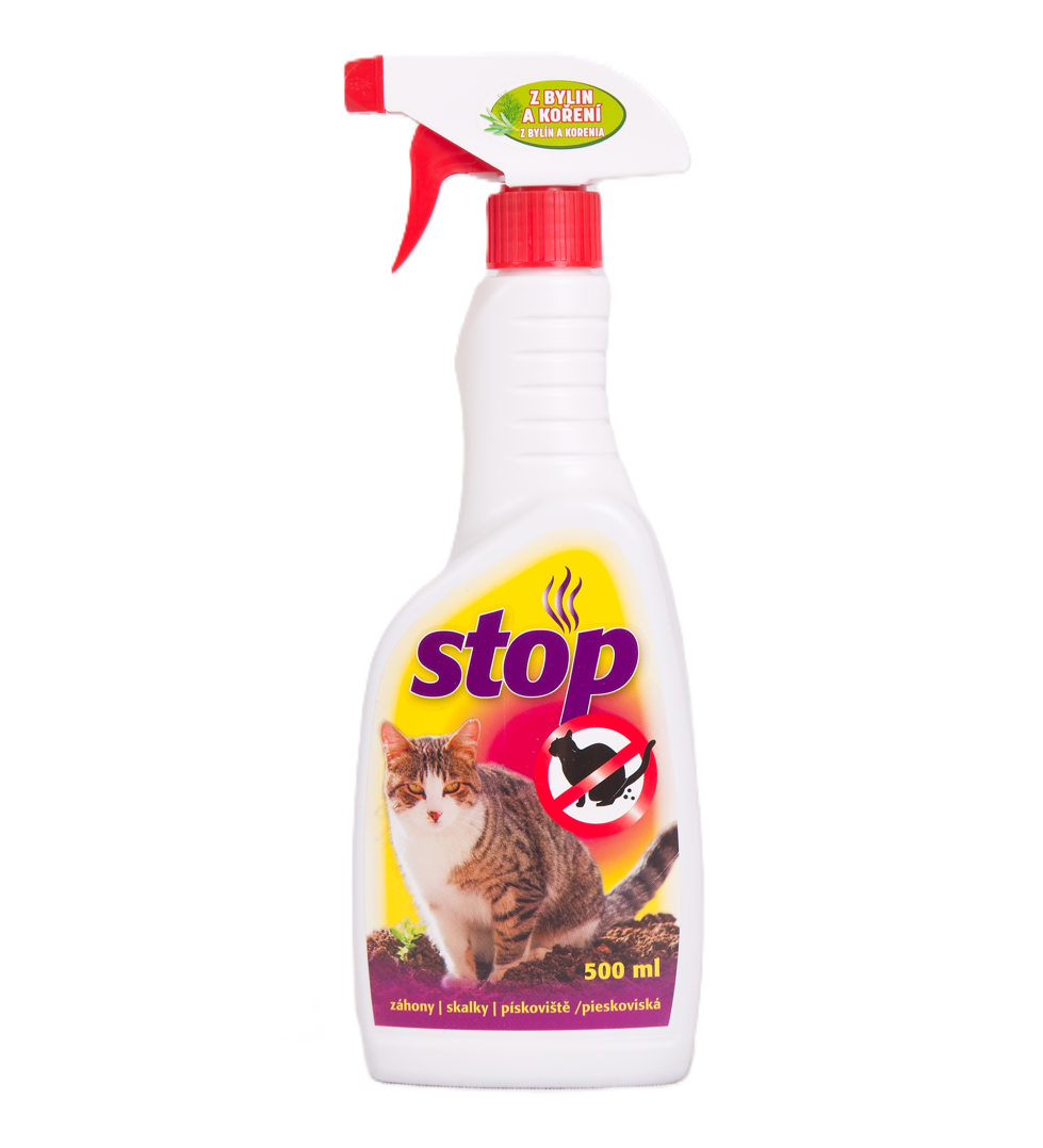 STOP KOČKÁM - pachový odpuzovač koček 500 ml.
