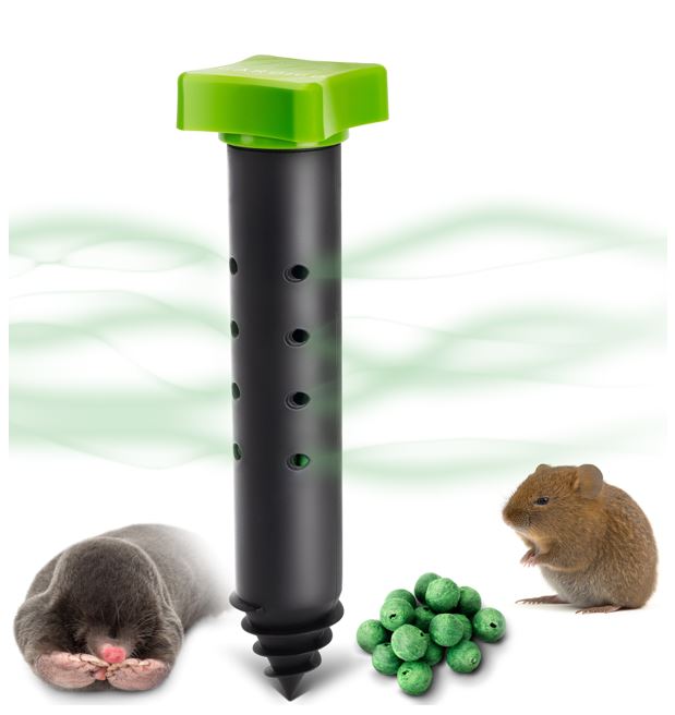 Odpuzovací difuzér na krtky, hryzce a hraboše