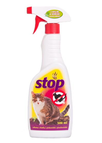 STOP KOČKÁM - pachový odpuzovač koček 500 ml.