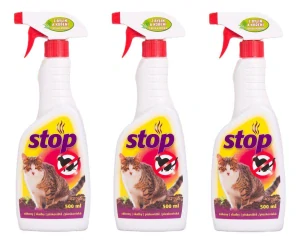 SADA STOP KOČKÁM - pachový odpuzovač koček 3x 500 ml.