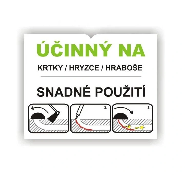 Gelový odpuzovač krtků, hryzců a hrabošů