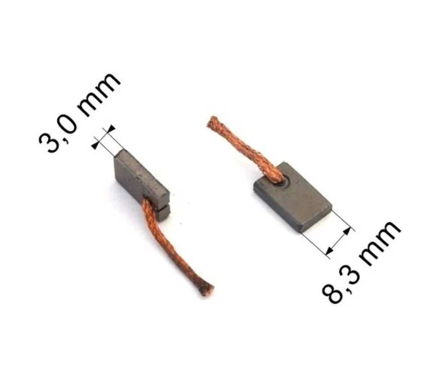 221 uhlíkové kartáče 3,0 x 8,3 mm