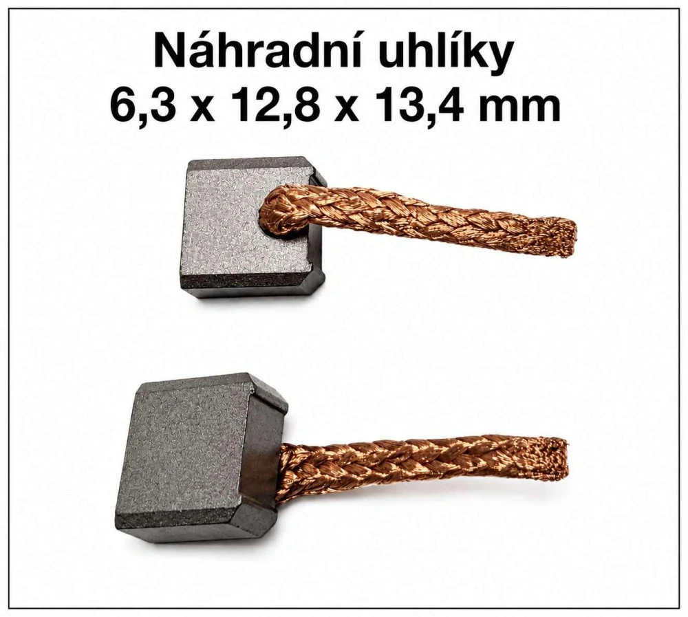 Náhradní uhlíky 6,3 x 12,8 x 13,4 mm