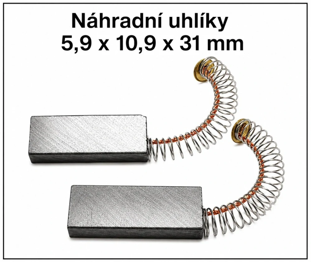Náhradní uhlíky 5,9 x 10,9 x 31 mm