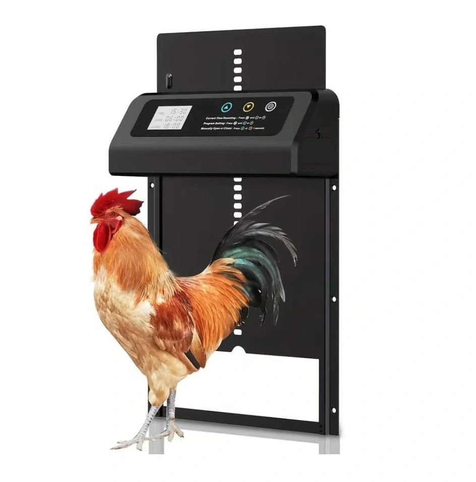 Automatická dvířka do kurníku s časovačem a světelným senzorem - baterie ZDARMA