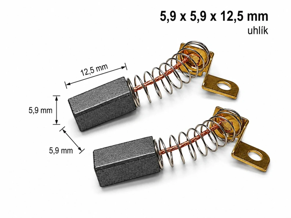 Náhradní uhlíky 5,9 x 5,9 x 12,5 mm