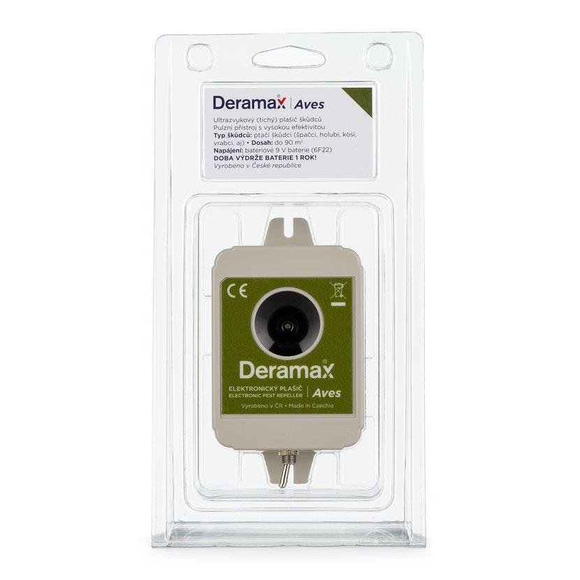Deramax AVES – odpuzovač ptáků - dosah až 90 m²