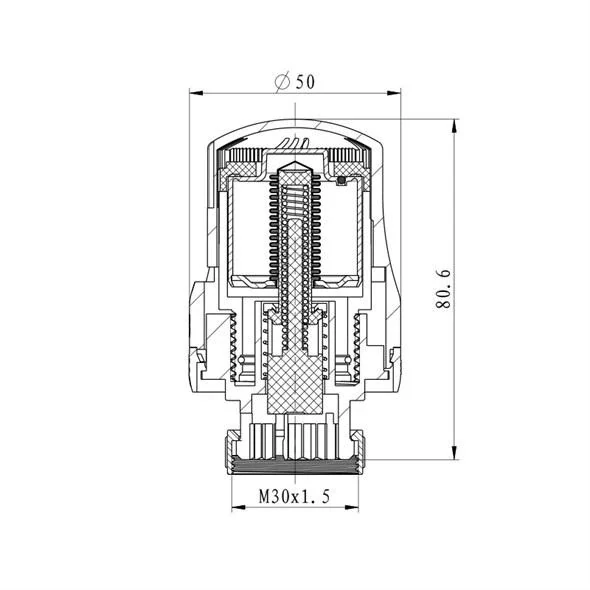 Termostatická hlavice GETI GTV02